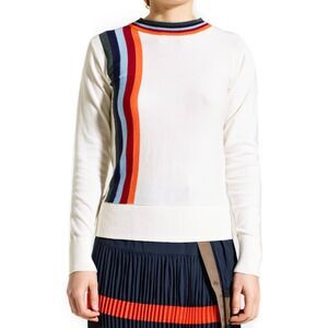 PUBLIC SCHOOL New York Nell Stripe White Retro Sweater Top   Women's Size Small